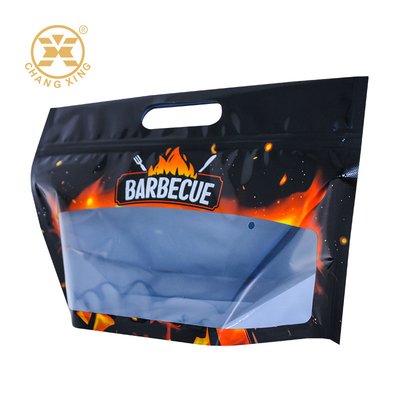 Custom Printed Zipper Plastic Packaging for Rotisserie Hot Grill Roasted Chicken and Deli Meat Moisture Proof Feature