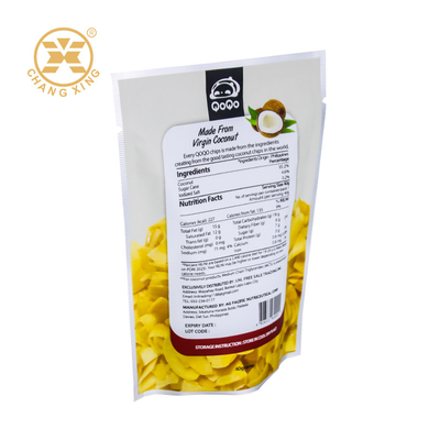 Custom Logo Snack Packaging Bag Premium Food Grade PET Stand Zipper Gravure Printed For Cashew Nuts Coconut Chips