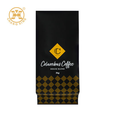 Custom Printed Matt Aluminum Foil Side Gusset Coffee Beans Packaging Bags Stand Up Coffee Bags Custom Moisture Proof Zipper Bags