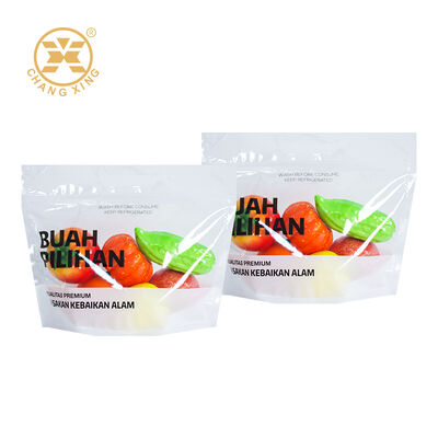 OEM Clear Plastic Freezer Bags for Fresh Vegetable and Fruit Packing / Frozen Food Plastic Packaging Bag With Slider Zipper