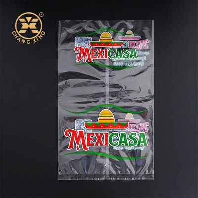 Bulk Custom Printed Side Seal Plastic Taco Pie Packaging Bag with Clear Window Gravure Printing Easy Fill Opening