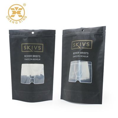 Matt Finished Bag For Travel Ziplock Stand Up Pouch With Opaque Window