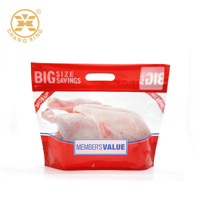 Качество  VMPET EXPE Stand Up Pouch With Handle Roast Chicken Plastic Packaging For Frozen Food фабрика