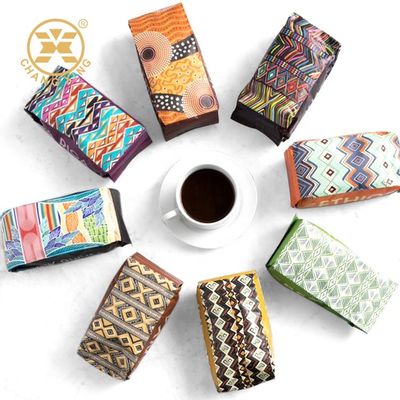 Качество  CPP Resealable Coffee Packaging Bags With Valve Flat Bottom Stand Up Pouch фабрика