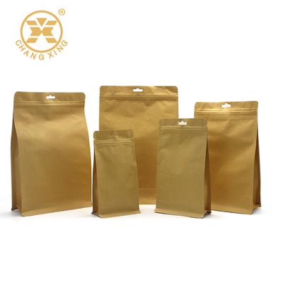 Сумки кофе Kraft плоские нижние Compostable с клапаном 16oz