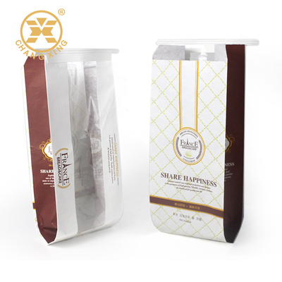 OEM печатая бумажные мешки логотипа Resealable с окном