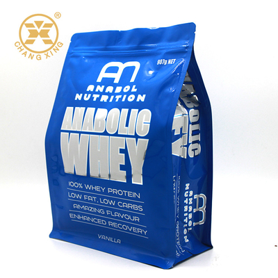Сумка мешка OEM 500g 1kg прозрачная плоская нижняя упаковывая с молнией
