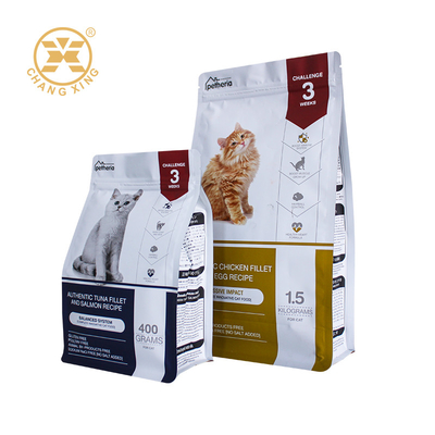 Специальное печатное фольга Mylar высокое качество OEM 8 Side Seal Bag Pet Food Packaging Square Bottom Pet Cat Food Bag