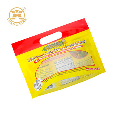 Пользовательский пакет для жареной курицы с печатью, для деликатесов, влагостойкий, с молнией, пластиковая упаковка