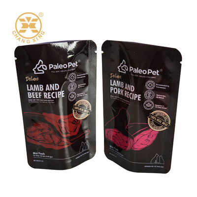 Напечатанный логотип на заказ Пластиковый цилиндр Торба для пищи для домашних животных Водостойкие пакеты для домашних животных Для кошачьей пищи для собак